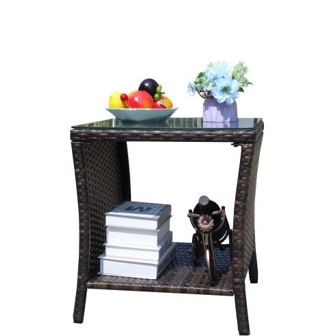 Brown Rattan Coffee Table