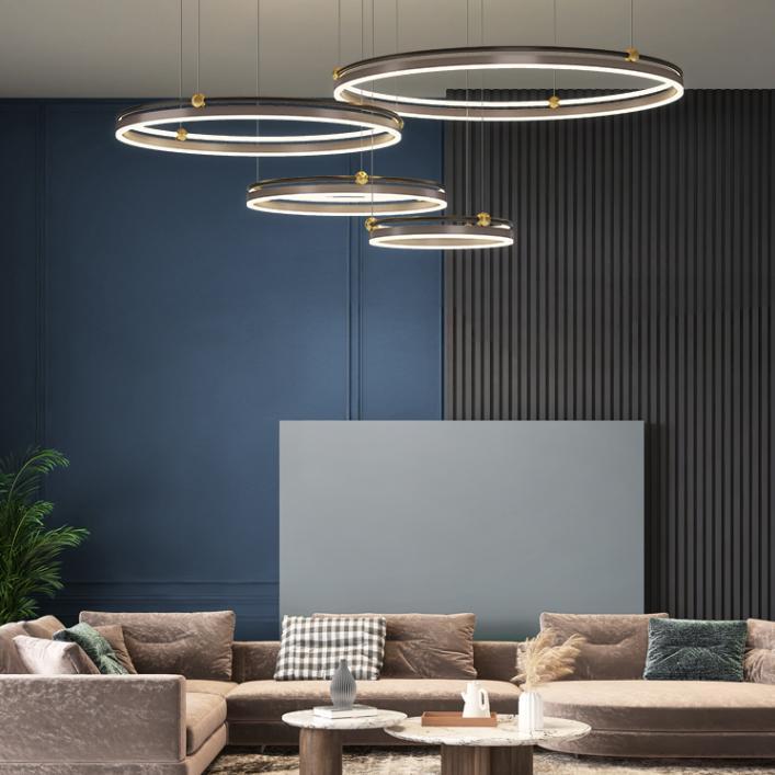 Kronleuchter Wohnzimmer Gebürstetes Aluminium Schlafzimmer Arbeitszimmer