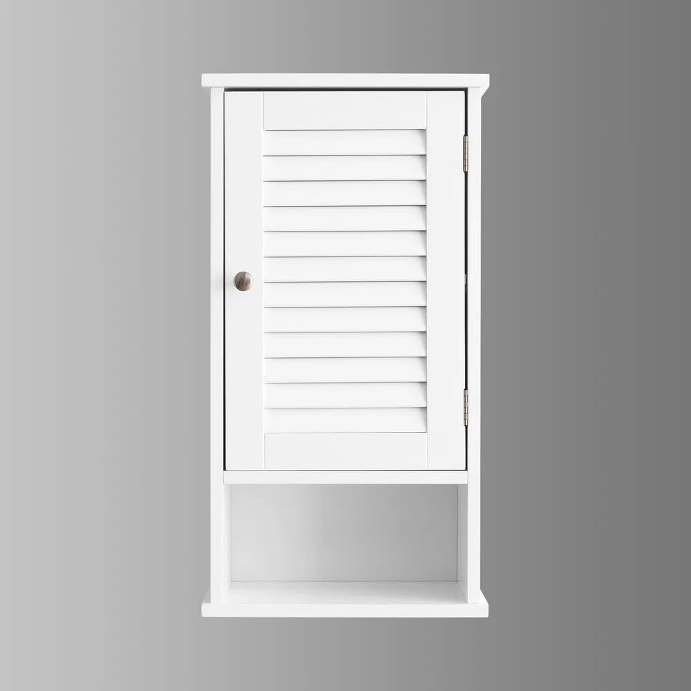 FRALIMK Arzneischrank, Wandhängeschrank mit 3 Ebenen, Einzelne Lamellentür, Schlanker Wandschrank für Zuhause Badezimmer Schlafzimmer, Weiß