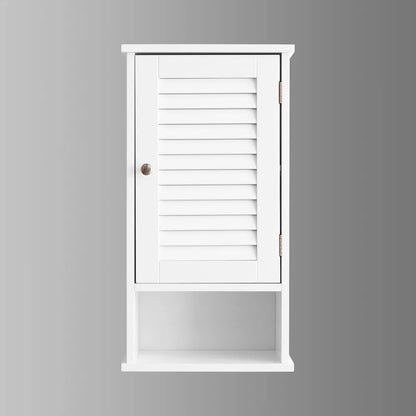 FRALIMK Arzneischrank, Wandhängeschrank mit 3 Ebenen, Einzelne Lamellentür, Schlanker Wandschrank für Zuhause Badezimmer Schlafzimmer, Weiß