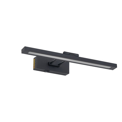 Bildbeleuchtung batteriebetrieben mit Fernbedienung, LED-Schwarz-Kunstlichter für Gemälde, wiederaufladbar, dimmbar und mit Timer, 16-Zoll-Wandleuchte für Kunstgemäldegalerie, verstellbarer Schwingarm für Ausstellungen
