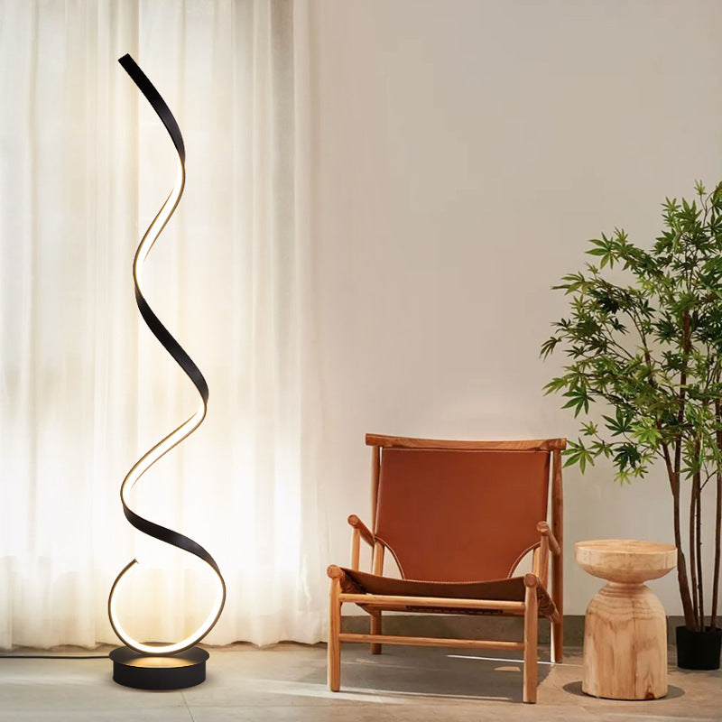 Wohnzimmer-Sofa Einfache Spirallinie Wellen Stehlampe