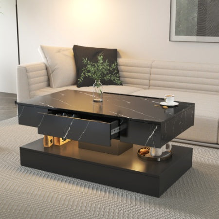 6,93 Zoll hoher LED-Couchtisch, moderner Couchtisch für das Wohnzimmer, Wohnzimmertische, große Möbel für das Wohnzimmer, LED-Lichter