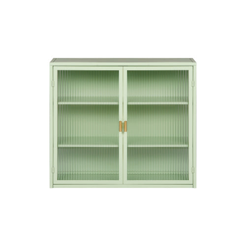 Moderne Doppeltür-Wandablage mit Glastür und drei Ebenen Stauraum für Eingangsbereich, Wohnzimmer, Badezimmer, Esszimmer, Minzgrün Nicht verfügbar Plattformen- Temu