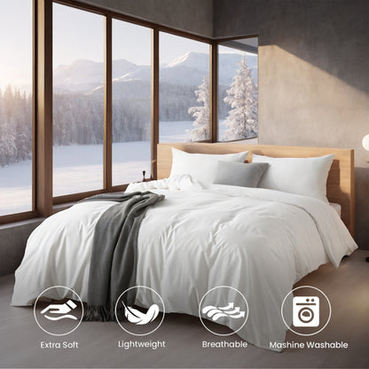 Überdimensionierter Bettbezug-Set umfasst 1 Bettbezug und 2 Kissenbezüge. Mit atmungsaktivem, weichem und hochwertigem Stoff im Boho-Stil. Kombiniert die Eleganz eines Luxushotels mit minimalistischen Design für Vielseitigk