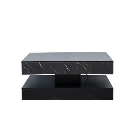 6.93IN High LED Coffee Table,Modern Coffee Table For Living Room,Living Room Tables,Large Living Room Furniture,LED Lights