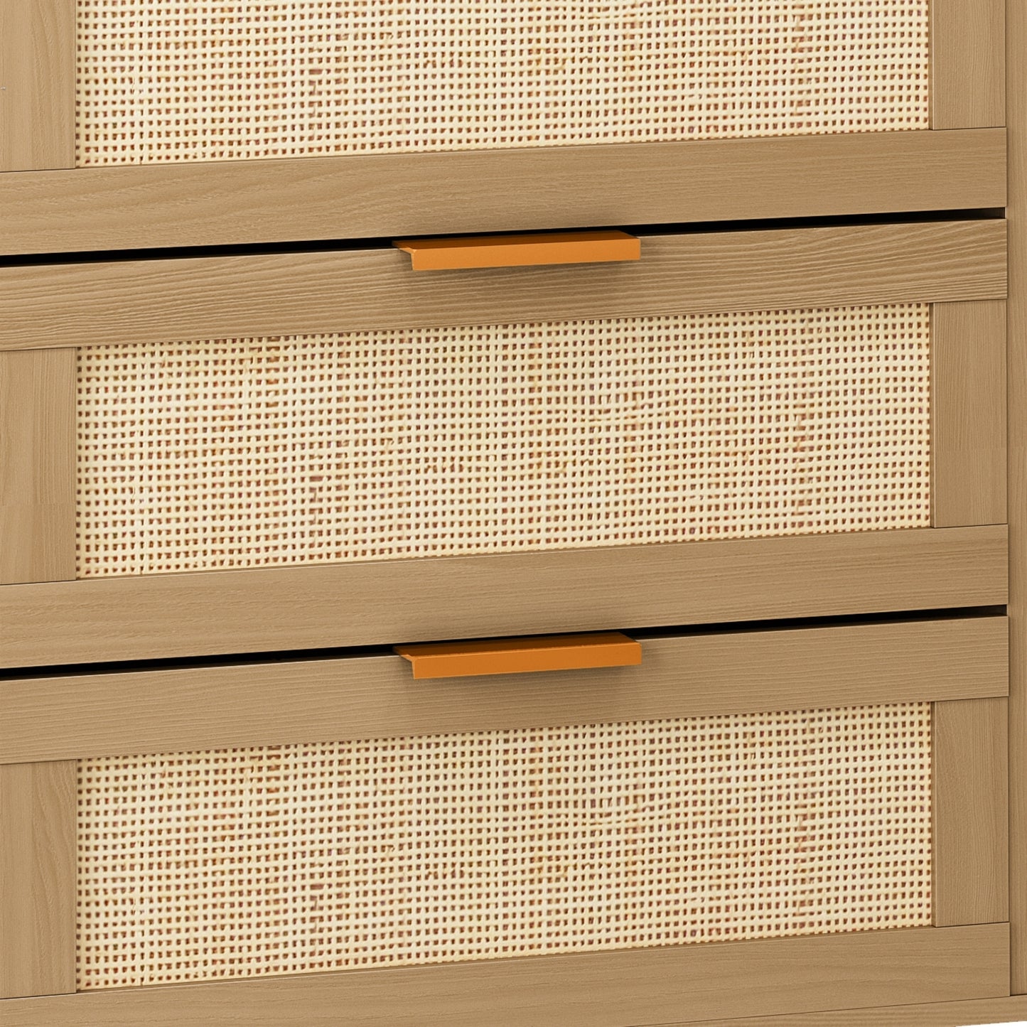 6-Schubladen-Rattan-Kommode Rattan-Schublade, Schlafzimmer, Wohnzimmer