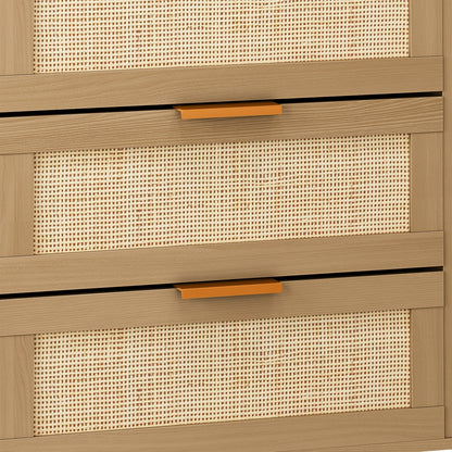 6-Schubladen-Rattan-Kommode Rattan-Schublade, Schlafzimmer, Wohnzimmer