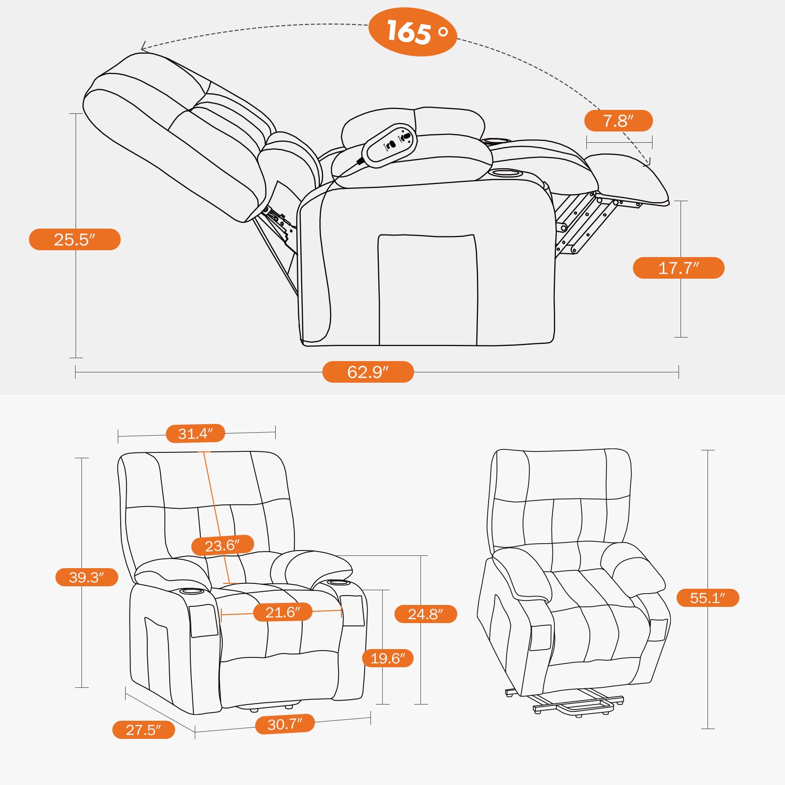 Einzelne Faulenzersofa
