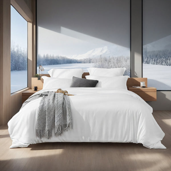 Überdimensionierter Bettbezug-Set umfasst 1 Bettbezug und 2 Kissenbezüge. Mit atmungsaktivem, weichem und hochwertigem Stoff im Boho-Stil. Kombiniert die Eleganz eines Luxushotels mit minimalistischen Design für Vielseitigk