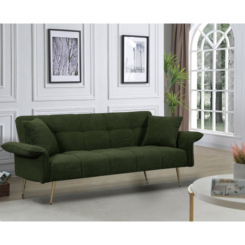 70,1 Zoll Futon-Sofabett, umklappbares Doppelsofabett mit klappbaren Armlehnen für Wohnzimmer und kleine Räume