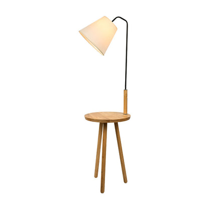 Moderne Minimalistische Wohnzimmer Vertikaler Holztisch Bodenscheinwerfer