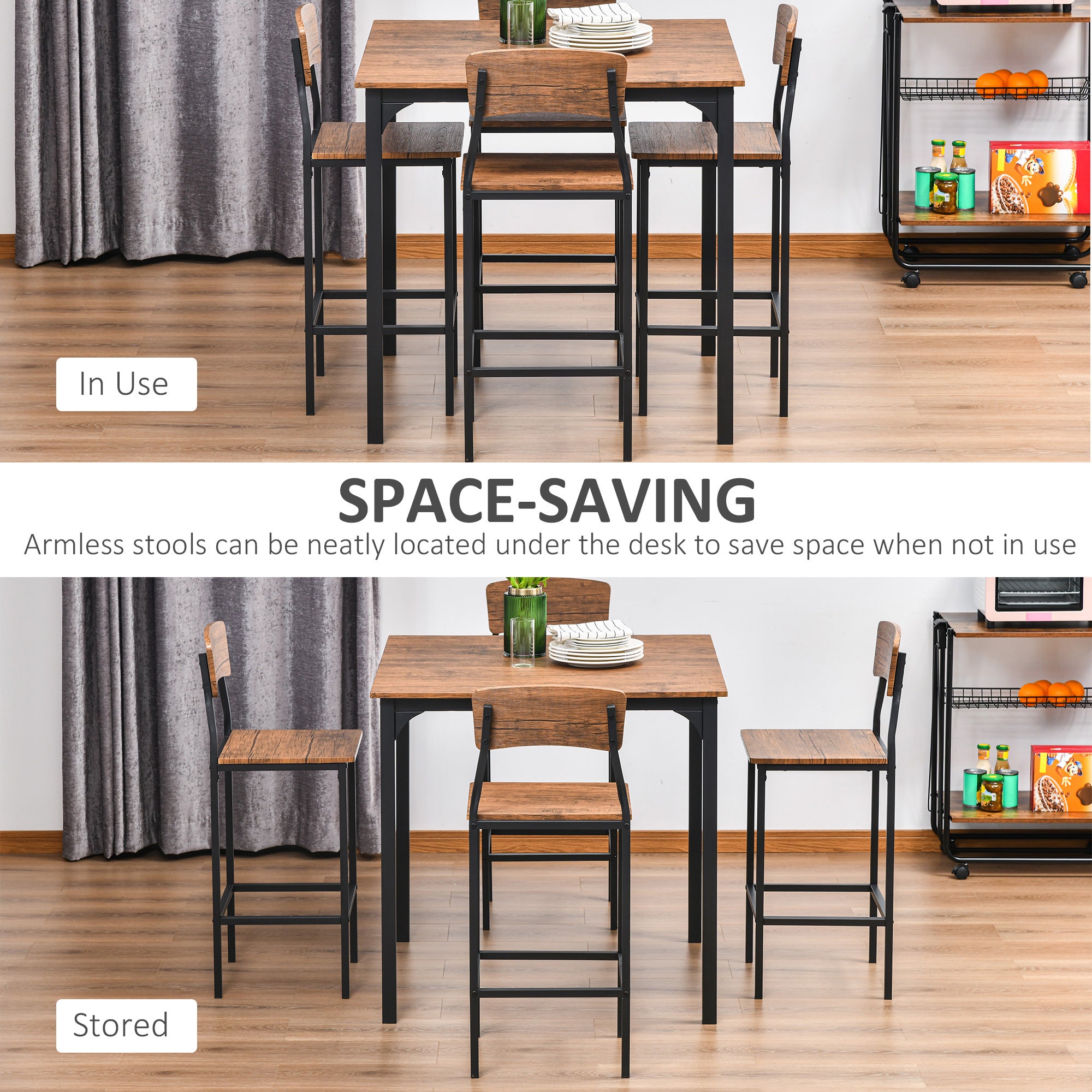 Walnut Modern Dining Set