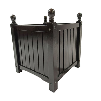 Wood Outdoor Square Flower & Herb Pot For Garden, Porch, Patio - Plant & Veggie