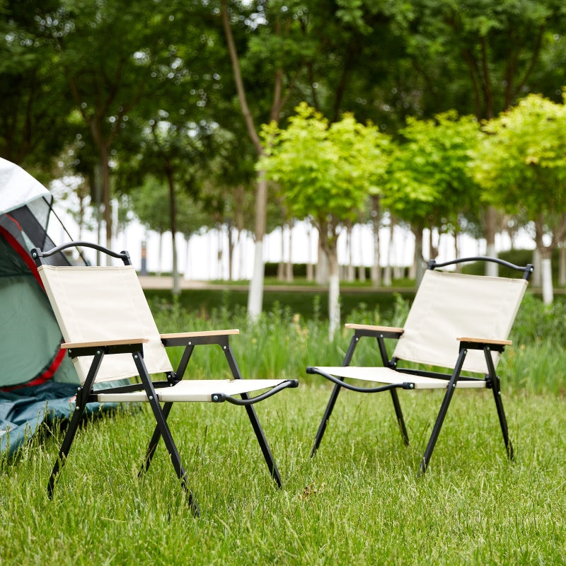 2-teilig faltbarer Outdoor-Stuhl für Camping, Picknicks, Strand, BBQ und Terrasse