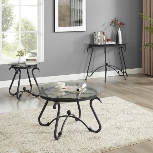 Geeignet für das Wohnzimmer: 2-teiliges Couchtisch-Set mit gehärteter Glasoberfläche