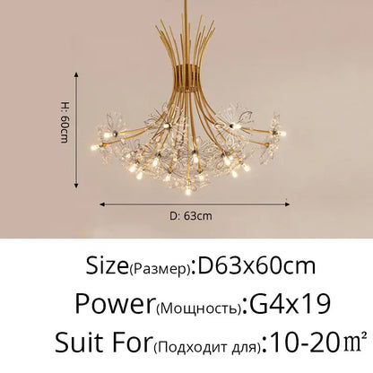 Elegant black dandelion flower chandelier led with gold-toned metallic arms and crystal-encrusted flower fixtures decorbites dandelion flower