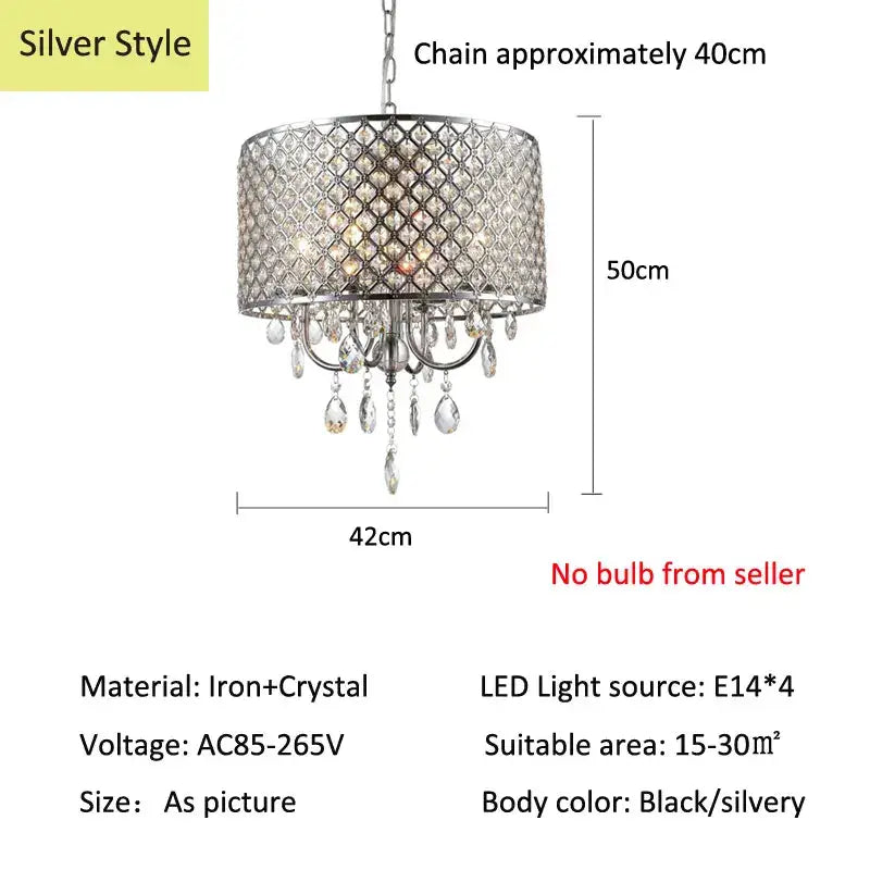 Elegant dark metal crystal ceiling chandelier featuring a silver cylindrical crystal cage with dangling teardrop crystals decorbites crystal ceiling