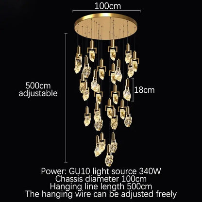 Gold-toned elegant diamond crystal chandelier with circular brass base and cascading faceted glass pendant lights for dining room decorbites elegant diamond pendant light
