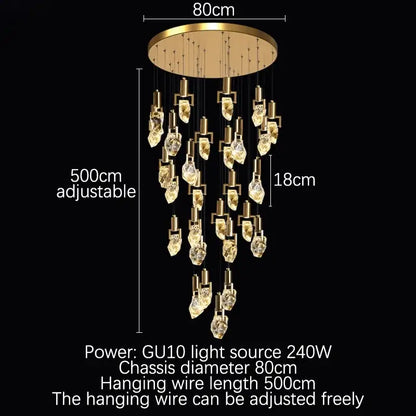 Gold-toned elegant diamond crystal chandelier with cascading crystal pendants and circular ceiling mount for dining room decorbites elegant diamond
