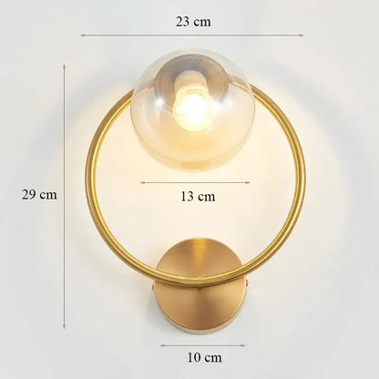 Elegant gold iron wall lamp with frosted glass shade decorbites iron wall lamp suitable for bedroom decor