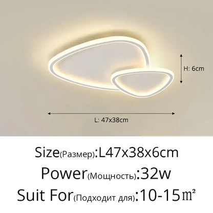 Modern white cloud led light with double-oval sleek frame and warm glow for elegant master bedroom chandelier decorbites elegant master
