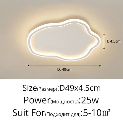 Elegant master bedroom chandelier modern white cloud led light with sleek frame and warm glowing illumination for decorbites elegant master