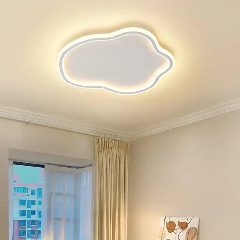 Elegant master bedroom chandelier modern white cloud led light with soft white glow and sleek minimalist design by decorbites