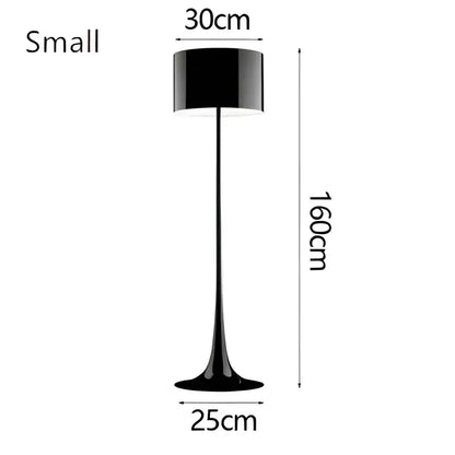 Black matte-finished floor lamp with sleek modern design and cylindrical shade for warm living room decorbites elegant mushroom floor