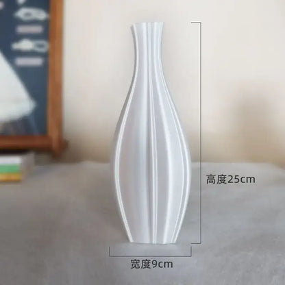A sleek white ceramic vase with vertical ridges and slender silhouette for decorbites elegant living room decorbites elegant high-end
