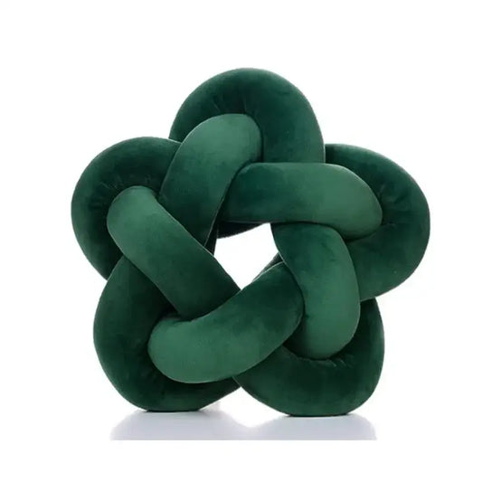 Emerald green star knotted lumbar cushion velvet pillow in deep emerald green for stylish home decorbites green star decor