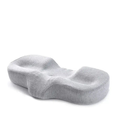 Ergonomic gray decorbites butterfly memory foam pillow with contoured design for neck support in bedroom use