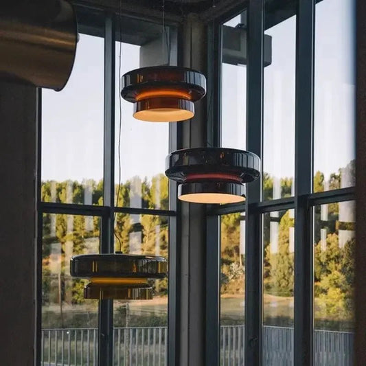 European Annular Glass Pendant Light - Decorbites