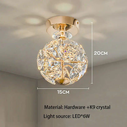 European gold and polished chrome mini pendant light dining room featuring a spherical crystal pendant light with k9 crystals and led source