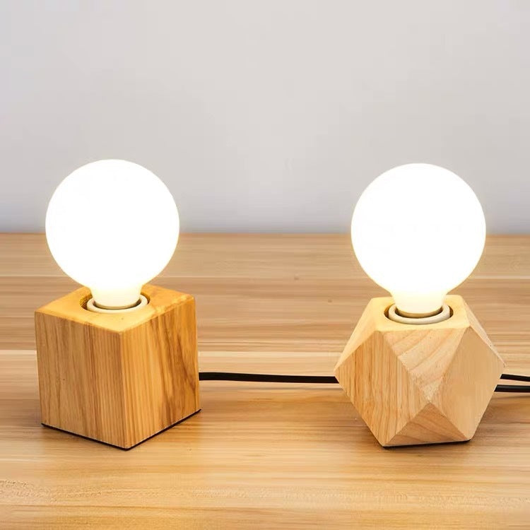 Retro Lampenhalterung Hängender Draht Holz Lampenhalter Holz Tischlampe