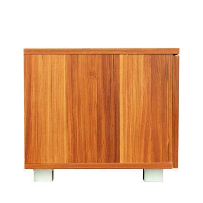 Walnut TV Stand For 70 Inch TV Stands, Media Console Entertainment Center Television Table, 2 Storage Cabinet With Open Shelves For Living Room Bedroom
