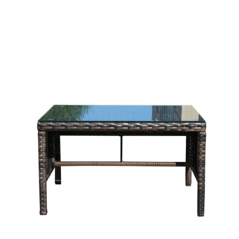 Rectangular Brown Rattan Table