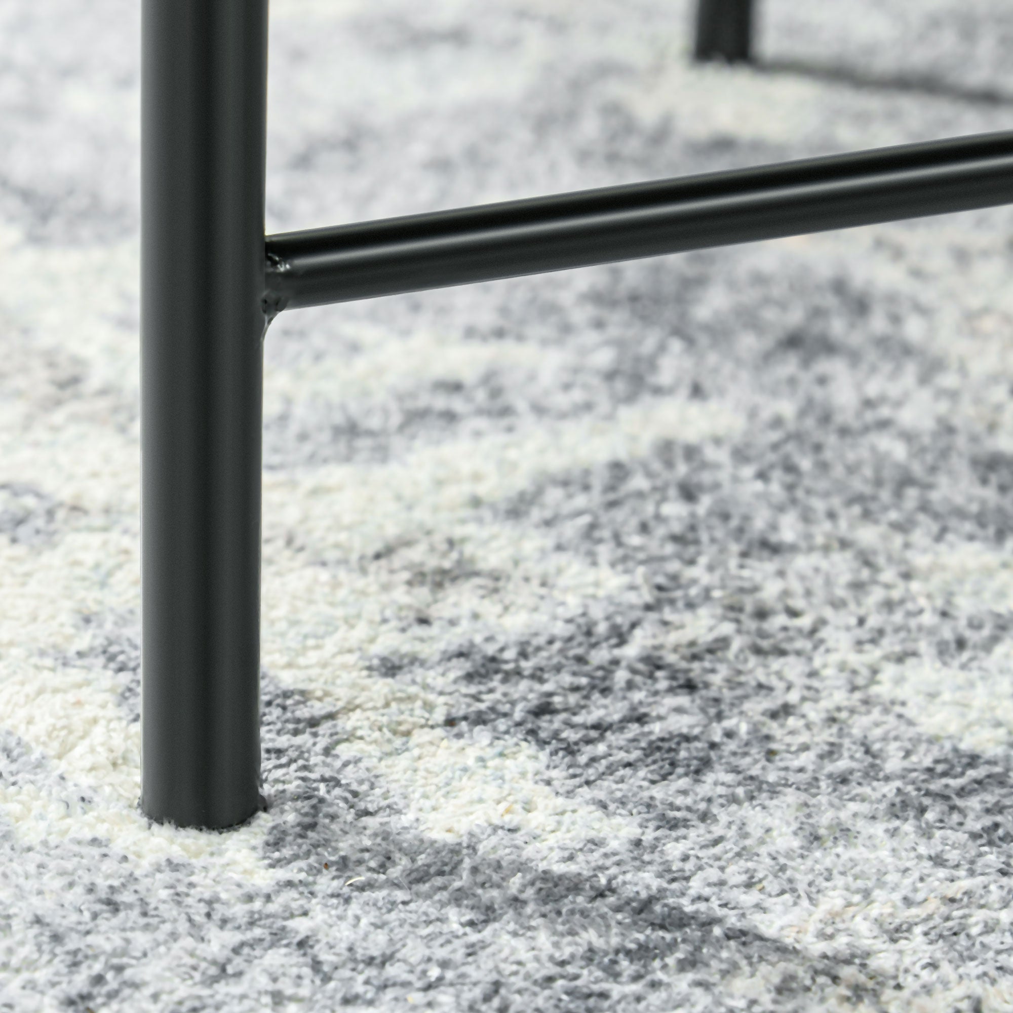 Black Hammered Tray Table