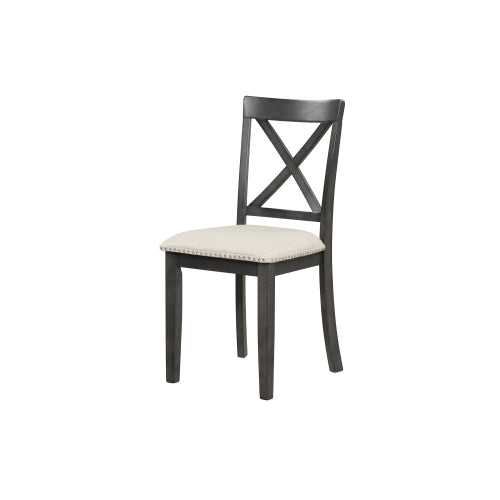 Gray Solid Wood Dining Set