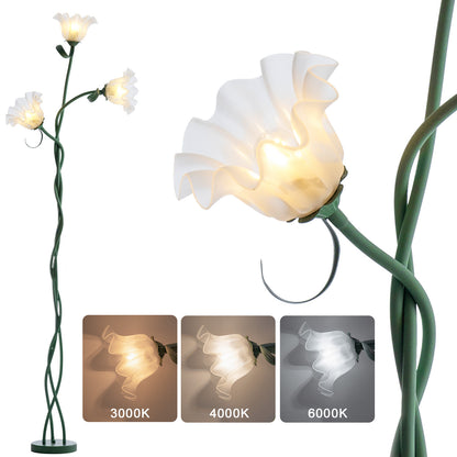 Cremefarbene Stil Bodenscheinwerfer Wohnzimmer Französisch Pastoral Schlafzimmer Atmosphäre Blumenlampe