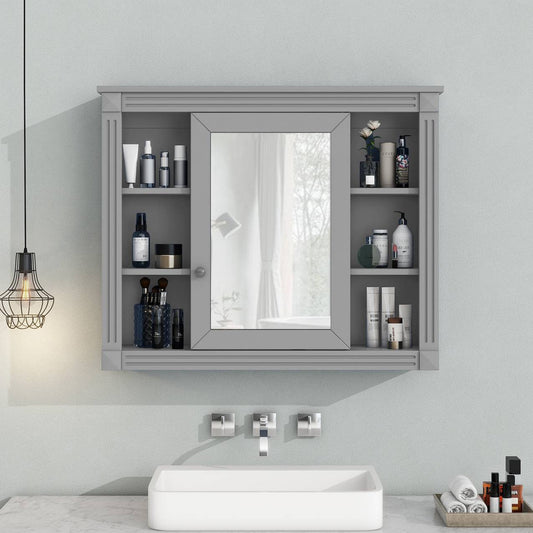 Wandmontierter Badezimmerschrank Badezimmer-Wandregal mit Spiegel