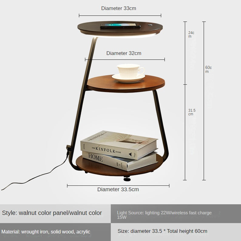 Nordisches minimalistisches Stehlampe mit drahtlosem Ladegerät