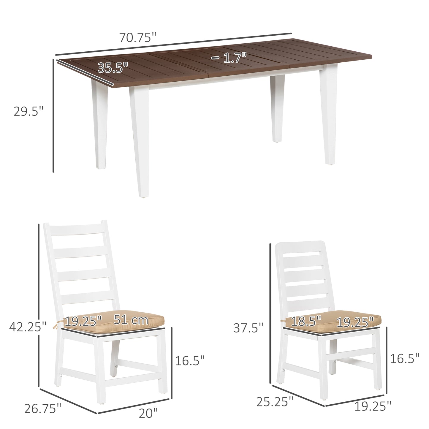 Terrassenessenzimmergarnitur für 6 Personen