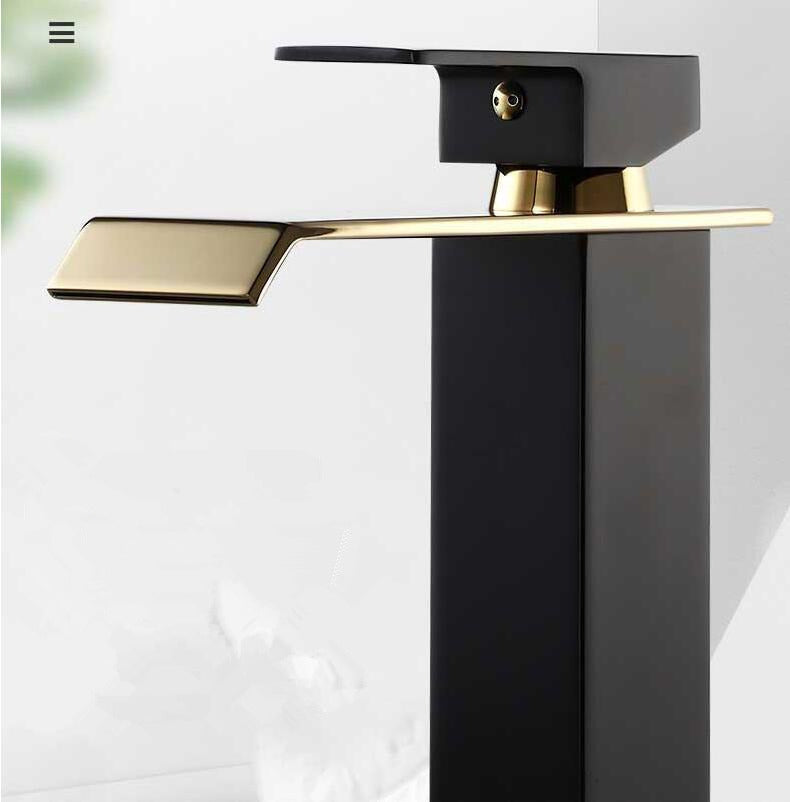 Schwarzer Gold Beckenarmatur Platinarmatur