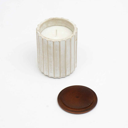 Glas-Duftkerze Ecomix-Wachsfüllung mit Holdeckel - Vanille Lavendel, 6oz