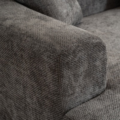 Moderner Stil-Gekrümmtes Sofa, Weiches Samtstoff-Sofa mit 3 Kissen, Wohnzimmer Milchweiß Ultra-Glatter Gekrümmter Stoffsofa