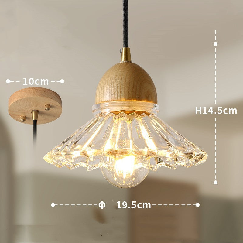 Nordic Glass Wood Chandelier