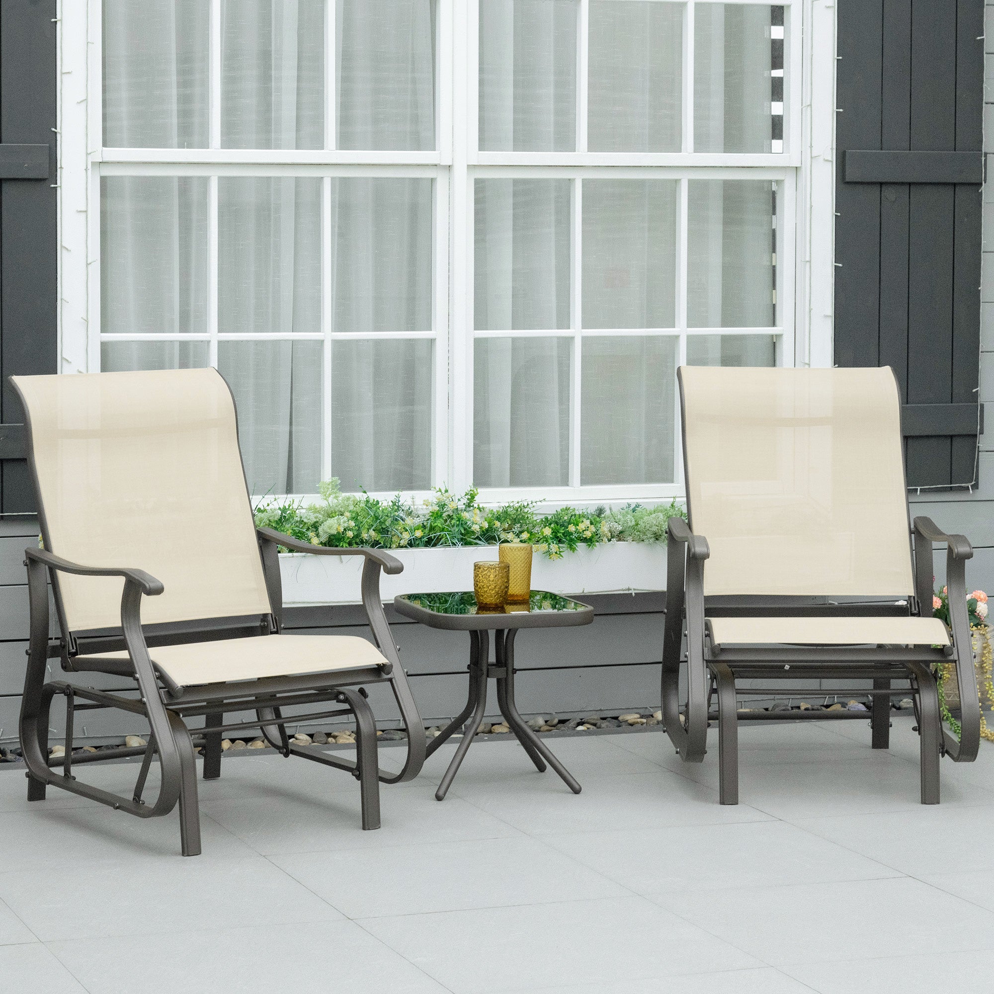 Aluminum Patio Glider Set