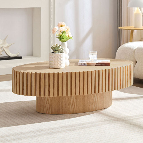 Moderner handgefertigter Trommel-Couchtisch