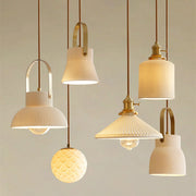 Porcelain Brass Chandelier